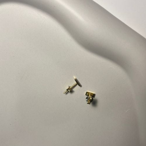 Enamel Rectangle Earrings
