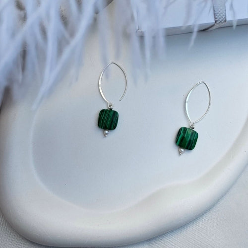 Malachite Earrings